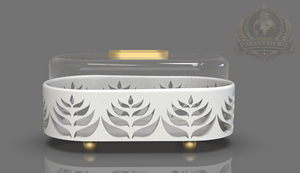 Support à gâteau rond traditionnel de luxe personnalisable avec dôme en verre amovible, en acier inoxydable, écologique, pour présentation de desserts, hôtel, boulangerie - Product Image 4