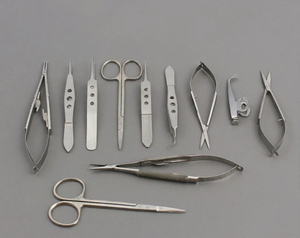 Kit chirurgical de broderie Madriq 11 pièces pour micro-chirurgie oculaire, modèle MI-SIS-00015, avec pinces et ciseaux réutilisables, manuel, Classe II CE - Product Image 3