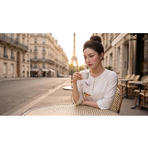 Nouvelle Collection : Robes Décontractées pour Femmes en Soie et Lin Importés du Vietnam, Broderie Artisanale 100% Faite à la Main, Fabrication de Vêtements de Qualité Supérieure - Product Image 2