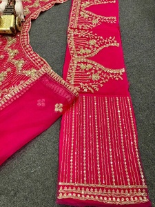 Elegante Lehenga Choli Rosa con Dupatta y Diseño Bordado para Vestimenta Tradicional de Boda India para Mujeres - Product Image 6