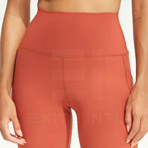 2026 Private <b>Label</b> Solid Mid Yoga Leggings Customized Women Slim Fit Breathable Quick Dry Spandex/Polyester Active Fitness Wear - Product Image 2
