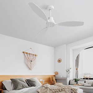 Ventilador de techo de hoja de madera de perfil bajo de 52 pulgadas con control remoto de 6 velocidades para patio y sala de estar - Product Image 5