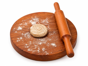 Planche à rouler ronde en bois Chakla Belan et rouleau à pâtisserie en bois pour la préparation de la pâte à roti chapati - Product Image 5