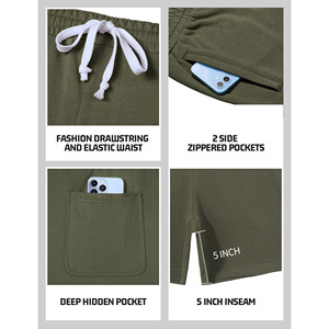 Shorts Deportivos Personalizados al por Mayor para Hombre, de Algodón Grueso de 400 g/m², Estilo Vintage, Diseños Personalizados, Shorts de Chándal Lisos para Hombre - Product Image 3