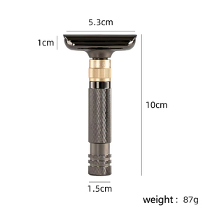 Nouveau Design Rasoir de Sécurité Classique Réglable 1.8 en Acier Inoxydable à Double Tranchant de Haute Qualité – Meilleur Rasoir pour l'Entretien des Oreilles - Product Image 1