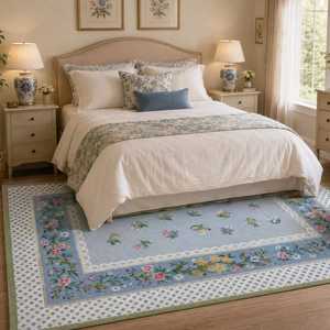 Tapis d'intérieur en laine de Nouvelle-Zélande noué à la main de qualité supérieure – Design oriental traditionnel de luxe pour salon, chambre, bureau et maison - Product Image 1