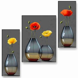 Peintures de pots de fleurs, sculpture murale - Art moderne, design géométrique rond en métal pour salon, cadres de grande taille, décoration intérieure - Product Image 5