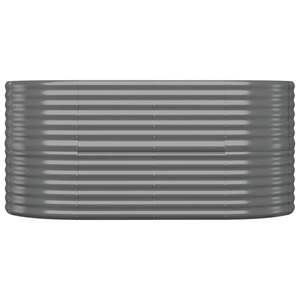 Grand lit de jardin surélevé en acier gris thermolaqué durable pour aménagements de jardin - Product Image 3