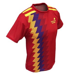เสื้อฟุตบอลผู้ชายสีแดงแบบซับลิเมชั่นคุณภาพพรีเมียมสั่งทำพิเศษ แห้งเร็ว ระบายอากาศได้ดี พิมพ์ลายเสื้อทีมฟุตบอล ชุดกีฬา - Product Image 2