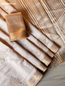 Colección Premium de Ropa Festiva, Elegante Conjunto de Saree y Blusa de Seda Tussar con Bordado, Moda Femenina de Fabricante - Product Image 6