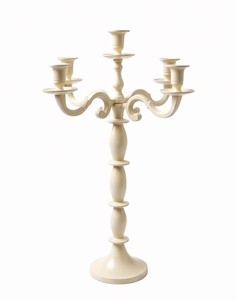 Candelabro Decorativo de Metal Premium, Color Beige, Recubrimiento en Polvo de Aluminio, 5 Brazos, Ecológico, Duradero, Portátil, para Decoración del Hogar y Bodas - Product Image 2