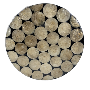 Set de table artisanal en nacre incrustée, motif coquillage, pour mariages bohèmes et fêtes estivales en jardin - Product Image 2