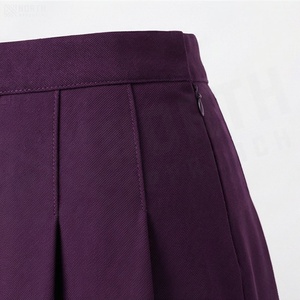 Minifalda plisada para mujer, color sólido, cintura regular, tejido de punto, para todas las estaciones - Product Image 5