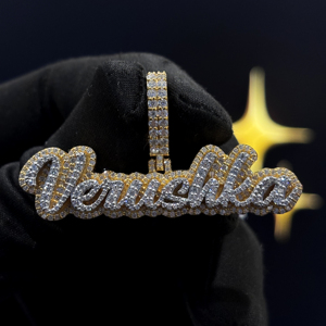 จี้ห้อยคอแบบกำหนดเอง Verushka เงินแท้ 925 ประดับเพชร VVS มอยส์ซาไนต์ สองสี ดีไซน์ Iced Out - Product Image 5