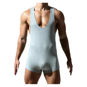Débardeurs ajustés à col en V pour hommes, anti-humidité, taille élastique, vente en gros, personnalisables, pour lutte, hommes, femmes, jeunes, OEM - Product Image 1
