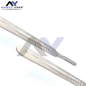 Instrument chirurgical manuel de qualité supérieure, manche de scalpel en acier inoxydable de qualité supérieure # 4 outils médicaux de précision compatibles # 20 # 24 Lames - Product Image 2