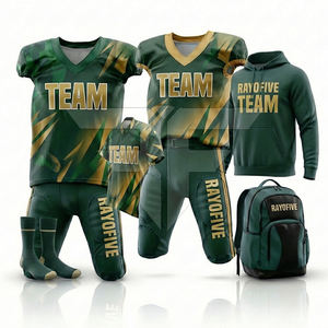 Conjunto de uniforme de fútbol americano completo, kit de equipo de malla, unisex, para adultos, manga corta, uniformes de fútbol americano reversibles para jóvenes - Product Image 1