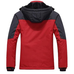 Chaqueta de Invierno Unisex para Esquí y Snowboard, Color Rojo Carbón, Gris y Negro, Personalizada, Impermeable, Transpirable, con Forro Polar, Capucha y Bolsillos con Cremallera - Product Image 5