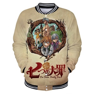 Sudadera con Capucha de Béisbol con Diseño Personalizado y Estampado 3D de los Siete Pecados Capitales para Hombre - Product Image 1
