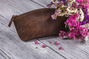 Premium Genuine Leather Toiletry Bag Mens Dopp <b>Kit</b> Travel Wash Bag <b>Shaving</b> <b>Kit</b> Organizer Bulk Custom Brand TYG-0244 - Product Image 2