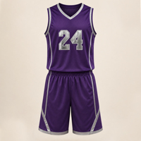 Ensemble d'uniformes de basketball haut de gamme personnalisés avec nom d'équipe, maillot à numéros métalliques, short assorti à taille élastique imprimé par sublimation
