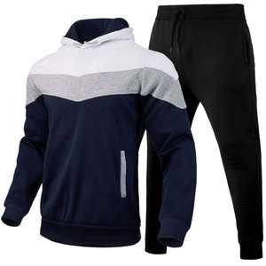 Conjunto Deportivo de Invierno para Hombre, Sudadera Ligera con Logotipo Personalizado, Pantalones Deportivos, Sudadera con Capucha y Forro Polar, Conjunto de 2 Piezas - Product Image 4