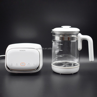 Bouilloire pour bébé OEM avec contrôle de la température bouilloire à lait pour bébé 1,2 L bouilloire électrique domestique en verre avec veilleuse De-chlore