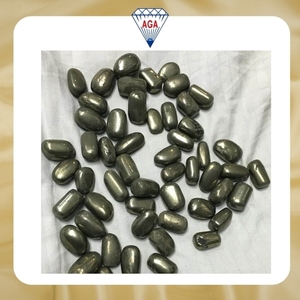 Pierres précieuses naturelles de pyrite dorée non percées, pierres roulées en vrac, vente en gros, approvisionnement en pierres précieuses pour la fabrication de bijoux et l'artisanat - Product Image 2