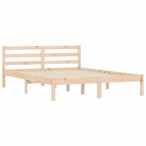 Base de Cama de Madera de Pino Sólido 82.09 X 62.01 X 27.36 Pulgadas, Categoría de Productos de Camas de Madera Natural - Product Image 3