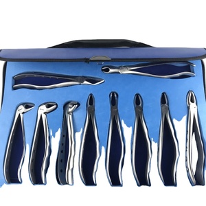 Ensemble de forceps d'extraction dentaire professionnels en acier inoxydable, kit d'instruments chirurgicaux pour l'extraction des dents supérieures et inférieures - Product Image 2