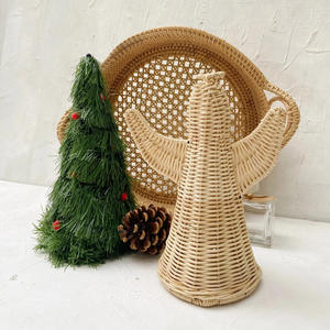 Figura colgante de árbol de Navidad de la mejor calidad, diseño único, figura de Ángel de ratán, decoración - Product Image 5