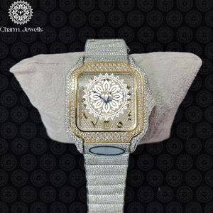 Montre carrée pour femme Charm_Jewells en acier inoxydable, cadran de 30 mm, date analogique, luxe, mode, fermoir papillon, mouvement à quartz - Product Image 1