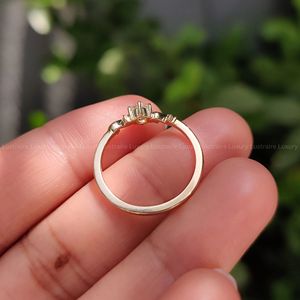 Anillo de compromiso de cinco piedras con corte redondo de 0.25 a 2.00 CT, anillo de diamantes EF VS para mujer, colección de joyería fina personalizada - Product Image 4