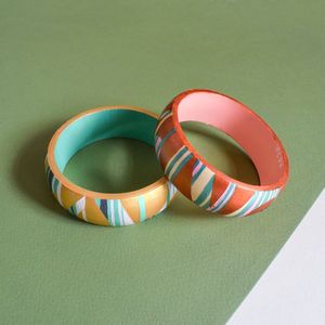 Bracelets en bois peints, accessoires de mode ethniques en cristal pour femmes, de qualité supérieure - Product Image 5