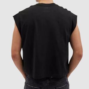 Camiseta sin mangas para hombre, estilo vintage, corte holgado, con logo personalizado - Product Image 2