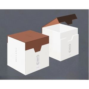 Caja de regalo de cartón rígido personalizada TH con tapa de bloqueo única y diseño minimalista para embalaje de alimentos o té de primera calidad - Product Image 2