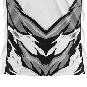 Jersey Sepak Bola Unisex Sublimasi Custom Kerah Bulat Lengan Pendek Merah Motif Geometris Warna Blok Penyerap Keringat Regular Depan - Product Image 6