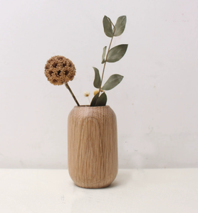 Vase à fleurs en bois naturel, artisanat, décoration de la maison, fête des mères, léger, classique, designs personnalisés, logo personnalisé par MULTI CRAFT - Product Image 4