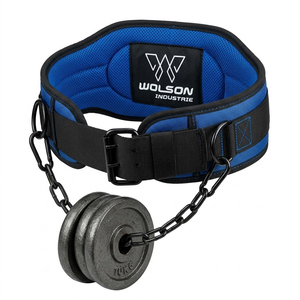 Comfortable Dip <b>Belt</b> with Strong Steel <b>Chain</b> for Muscle Building Strength and Resistance Training For Unisex <b>Belt</b>. - Product Image 1