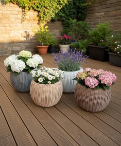 Multicolor Rattan Planter Perfect For Indoor Outdoor Plants Boho Home Decor Woven And Decorative <b>Pot</b> <b>Holder</b> From india - Product Image 1