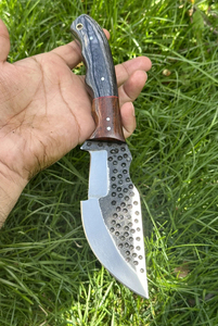 Cuchillo de Acero al Carbono Hecho a Mano, Grado Industrial, con Hoja Serrada, Mango de Madera Pakka, para Uso en Exteriores, EDC, de Lujo, con Punta Fija, OEM/OBM - Product Image 2