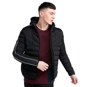 Chaqueta acolchada de alta calidad para hombre, Color negro, ajustada, con cremallera, talla grande, ropa de calle, chaqueta cálida de invierno para hombre - Product Image 1