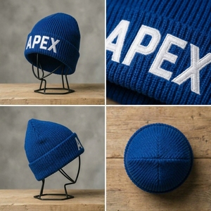 Gorro de Punto Azul para Hombre, Gorro de Invierno con Puño, Unisex, Estilo Urbano, Gorro con Diseño de Calavera, Logotipo Personalizado, Accesorio de Moda al por Mayor - Product Image 4