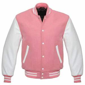Veste unisexe de style décontracté de haute qualité fabriquée au Pakistan, veste de baseball personnalisée en coton avec patchwork sur les manches, dessin animé - Product Image 4