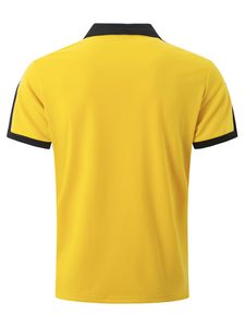 Polo pour homme gris uni en maille à manches courtes avec poche, style décontracté color block, faible MOQ - Product Image 5