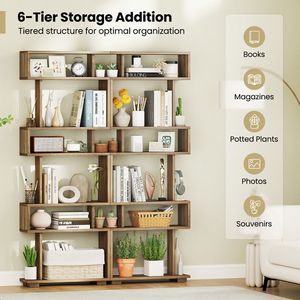 ชั้นวางหนังสือแบบ 6 ชั้น พร้อมชุดอุปกรณ์ป้องกันการล้ม - Product Image 6