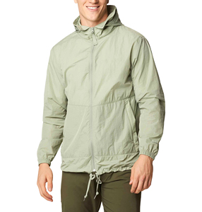 Veste coupe-vent d'extérieur fabriquée au Pakistan, entièrement zippée, imperméable, respirante, en coton imprimé. - Product Image 1