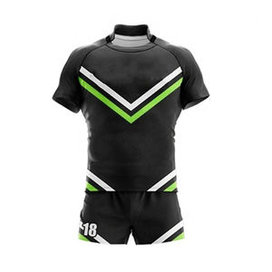 Vêtements de sport unisexes sur mesure, uniforme de rugby OEM avec tissu respirant antibactérien, ensembles d'uniformes de rugby en gros - Product Image 2