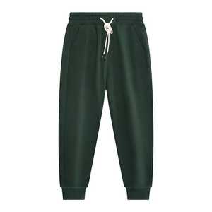 OEM <b>Men</b> Sweat Trousers Thermal Feel Brushed Fleece Loose Fit <b>Cuffed</b> Ankle Woven Patch <b>Jogger</b> Trousers Custom Clothing Factory - Product Image 3