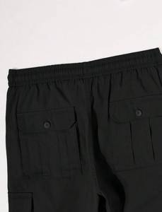 Pantalon cargo mi-long léger en toile 100 % coton pour homme, décontracté, multi-poches, coupe droite, streetwear d'extérieur, OEM - Product Image 4